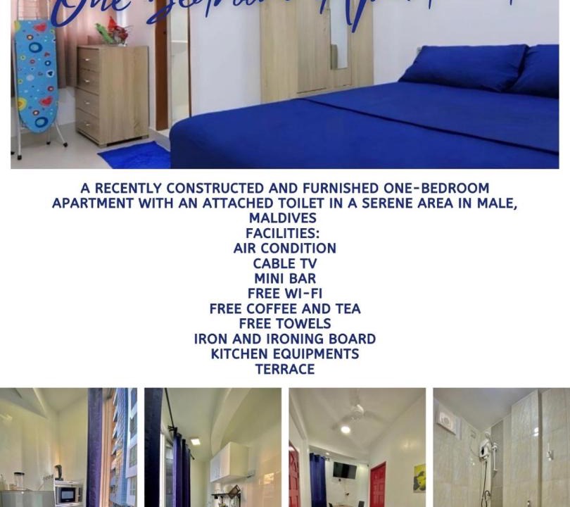 Male House | Resting View Blue 2 - One Bedroom Apartment