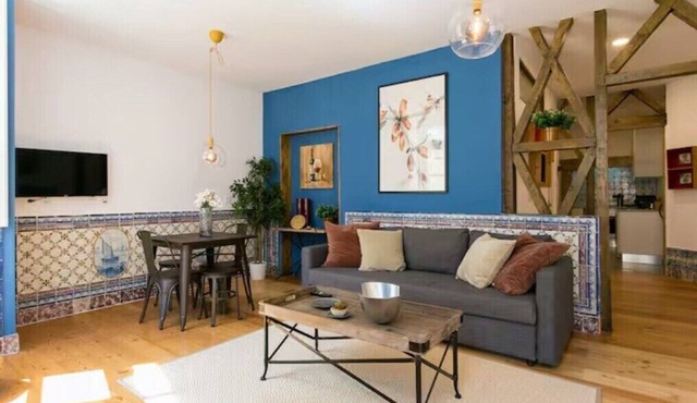 Colorful Portuguese-Style Apartment in Chiado in Lisbon