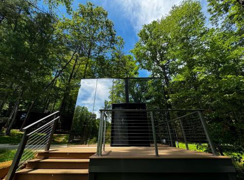 Couples Mirror Cabin- Reflections at Valley Bear Farms Resort in Balsam Grove