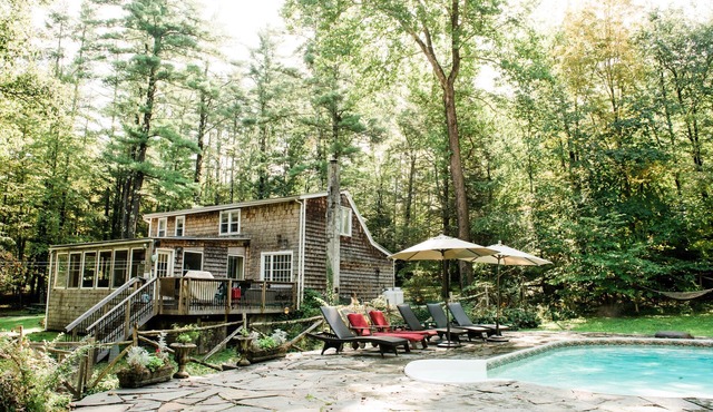 Family-Friendly Retreat Close to Town w/Heated Pool & Hot Tub on 3 Acres in Woodstock