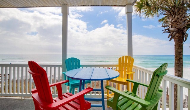 Private Beachfront on West Corner! Free Setups March-Oct! Deck access to beach! in Seagrove