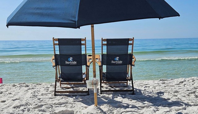 Surfside Resort Miramar Beach, Awesome Beach views, Beach Chairs & umbrella in Miramar Beach