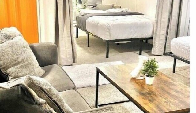 Two Bedroom Villa Studio with fireplace & Living room in Detroit
