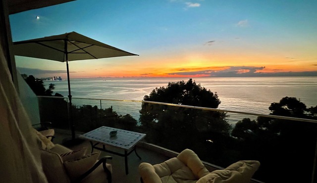 VIP beachfront complex apartment with pool, gym by Batumi botanical garden