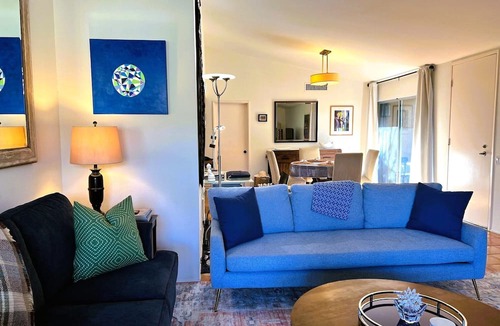 Palm Desert Condo | Zen Pool Villa - Original Art & Vintage Design - Pool & Jacuzzi - Ironwood